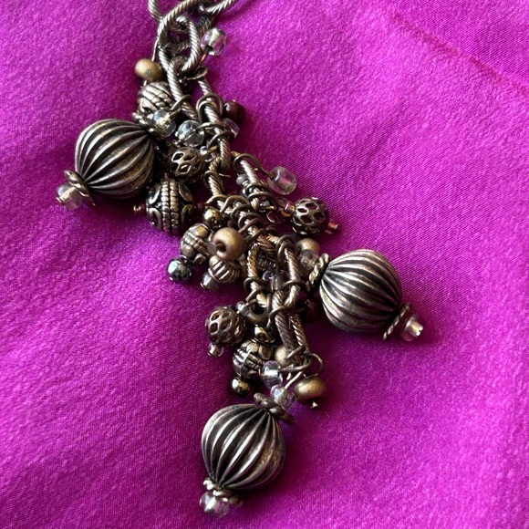 Brass Like Lariat Necklace - Picture 5 of 7